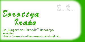 dorottya krapo business card